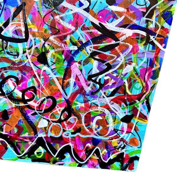 One Of A Kind Original Colorful Abstract Painting - Picture 5 of 7